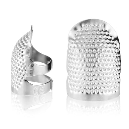 2 Pcs Thimbles Adjustable Ring Sashiko Needles Kits