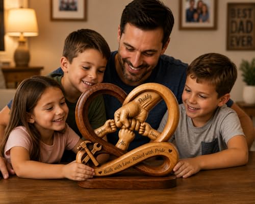 Personalized Dad Kids Hands Sign