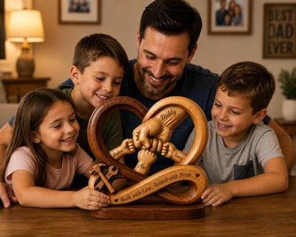 Personalized Dad Kids Hands Sign