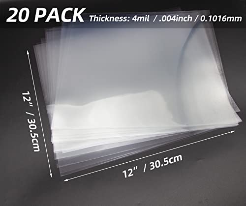 20PCS 4 Mil Blank Mylar Stencil Sheets (20 Count)
