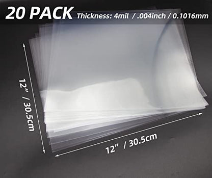 20PCS 4 Mil Blank Mylar Stencil Sheets (20 Count)