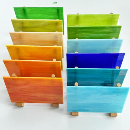 12 Sheets Stained Glass Sheets (12 Count)