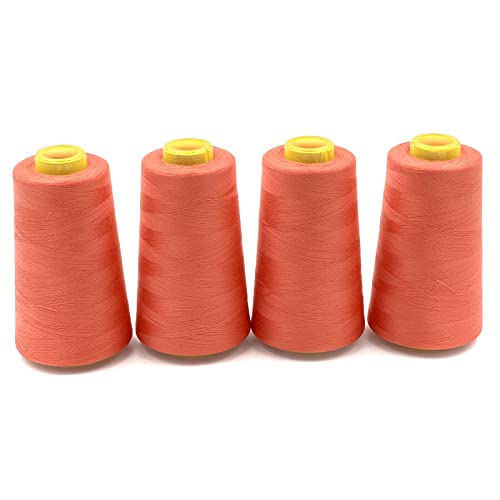 4 Cones of 3000 Yards Each Spool Thread for All Purpose (36000 Foot)