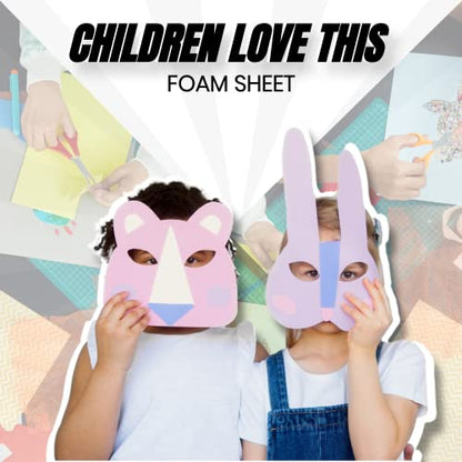 24 Ct Sheets White EVA Cosplay Foam in 9” x 12’’ Sheets; High Density Thick Foam 85 kg