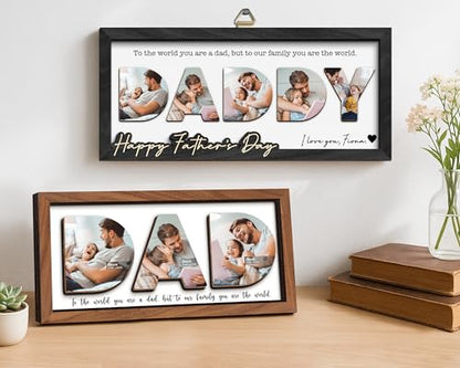 Photo Decorative Plaque Personalized Dad Gifts for Fathers Day from Daughter Son