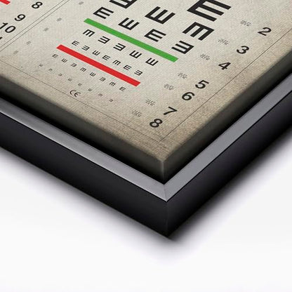 Vintage Eye Chart Canvas