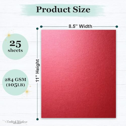 Cardstock Warehouse Stardream Jupiter Red Cardstock Paper (25 Count)