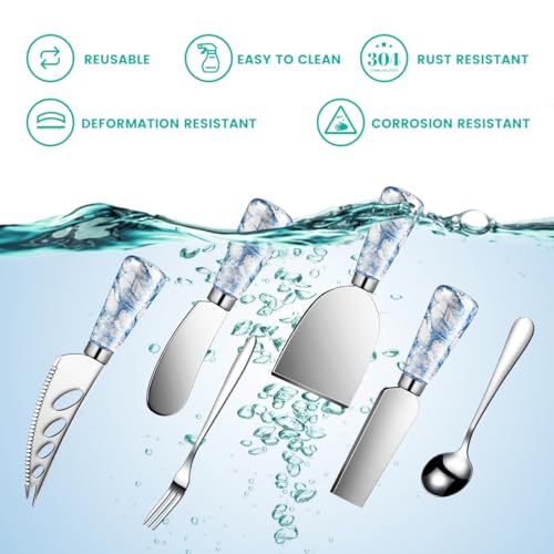 Marble Blue Cheese Knife Set