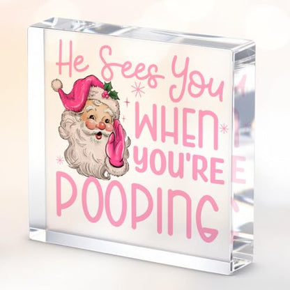 White Elephant Gifts Funny Christmas Decoration Acrylic Sign