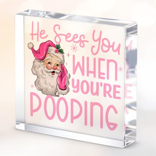 White Elephant Gifts Funny Christmas Decoration Acrylic Sign