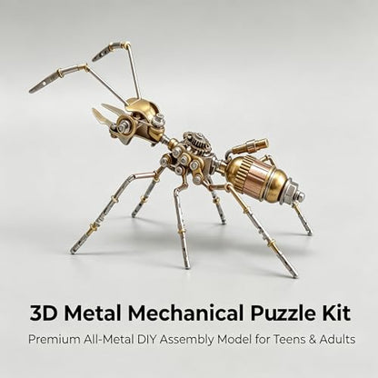 Steampunk Ant 3D Metal Puzzle Model Mechanical Kits 150+ Parts 2 (100 Count)