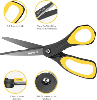 8.5" All Purpose Nonstick Scissors (3 Count)