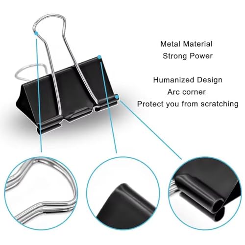 100 Pack Medium Binder Clips (100 Count)