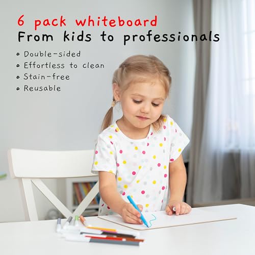 6 Small Dry Erase Board for Kids (6 Count)