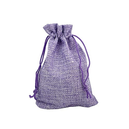 Pack of 25 Burlap Gift Bags with Drawstring Linen Jewelry Pouches Wedding Hessian Jute Bags for Birthday and Treat Pouches Party Wedding Favors Gift