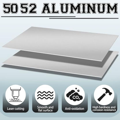 1 Pack 5052 Aluminum Sheet Metal 24" x 36" Aluminum Plate 1