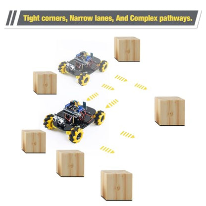 4WD Mecanum Robot Car Kit Smart DIY Project Compatible with Arduino IDE