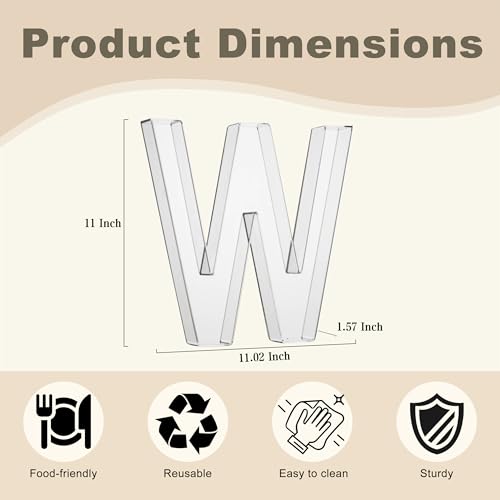 11" Clear Acrylic Letter & Number Charcuterie Tray