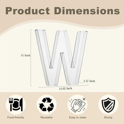 11" Clear Acrylic Letter & Number Charcuterie Tray