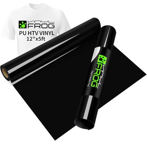 Black Heat Transfer Vinyl Roll 12" x5ft Matte HTV Vinyl