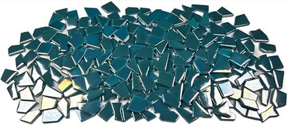 Irregular Glass Mosaic Tiles Bulk 500g Glossy and Iridescent Mosaic Glass Tiles for DIY Projects and Arts and Crafts Solid Colors and Mixes (263 Count)