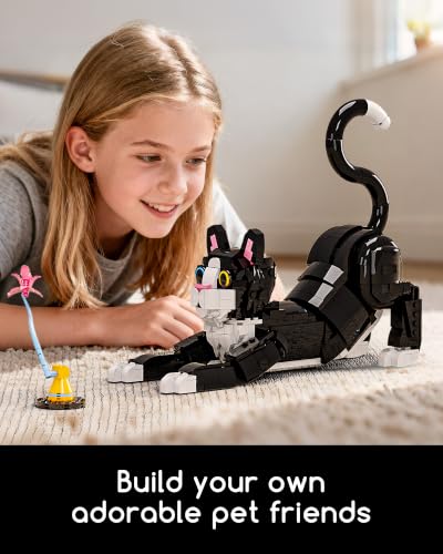 3-in-1 Tuxedo Cat Building Set, Build a Cat, Dog or Rabbit