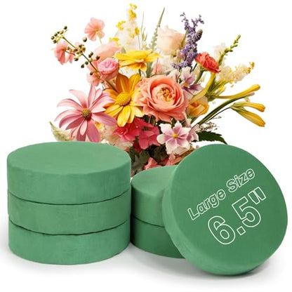 6 Pcs Round Floral Foam Blocks for Flower Arrangements