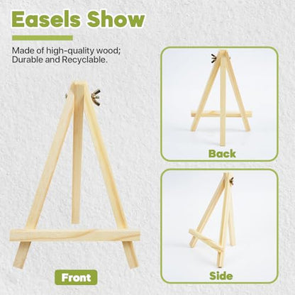 12 Pack 9 Inch Mini Wooden Display Easels (12 Count)