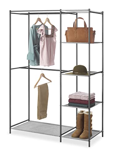 Double Rod Closet with Shelves