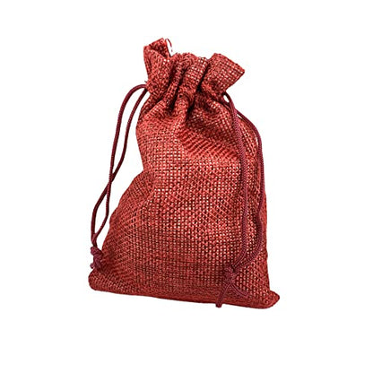 Pack of 25 Burlap Gift Bags with Drawstring Linen Jewelry Pouches Wedding Hessian Jute Bags for Birthday and Treat Pouches Party Wedding Favors Gift