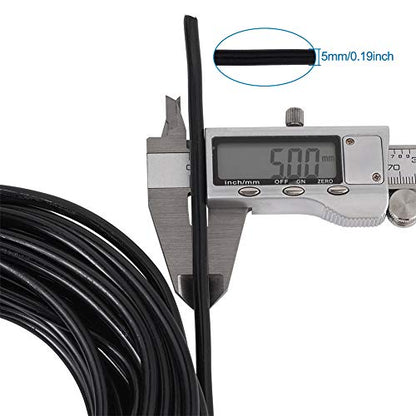 32.8 Feet 5mm Black Aluminum Wire Bendable Metal Craft Wire for Beading Sculpting Jewelry Making (32.8 Foot)