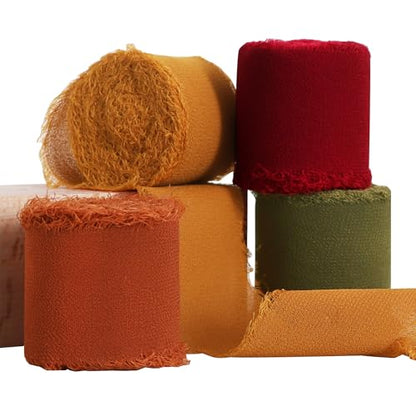4 Rolls Silk Chiffon Ribbon 1 (4 Count)
