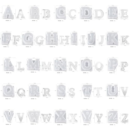 26 Pack A Z Letter Resin Casting Molds