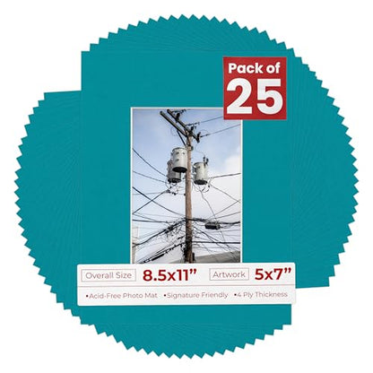 5x7 Mat for 8.5x11 Frame (25 Count)