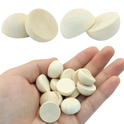 Half Wooden Beads