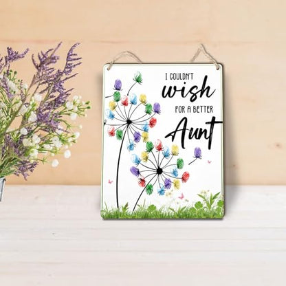 Dandelion DIY Fingerprint Art Hanging Sign