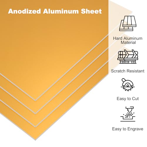 3.3x2.1x1 32inch Anodized Aluminum Sheet (10 Count)