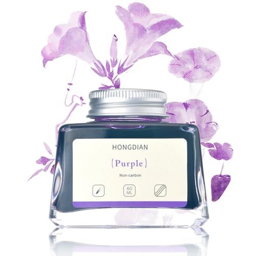 Hongdian Fountain Pen Bottled Ink Purple Color (2.0288 Fl Oz)