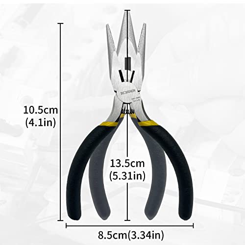 5 Inch Small Needle Nose Pliers Mini Jewelry Plier 5 Pack (5 Count)
