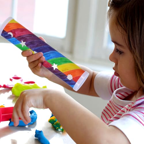 Kaleidoscope Making Kit 15 Pcs Blank DIY Kaleidoscope Making Kit for Kids Variety Paper Craft Tools (15 Count)