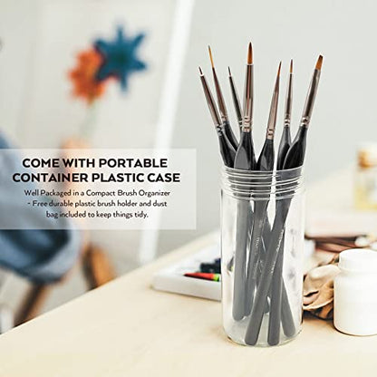 7 PCS Micro Fine Detail Paint Brush Set (7 Count)