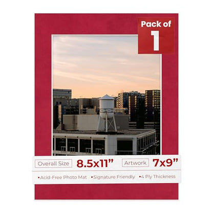 8.5x11 Mat Bevel Cut for 7x9 Photos