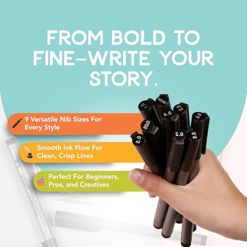 Calligraphy Brush Pens (9 Count)