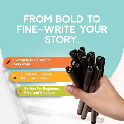 Calligraphy Brush Pens (9 Count)