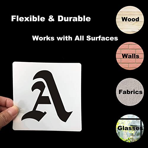 6 Inch Alphabet Letter Stencils for Painting (70 Count)