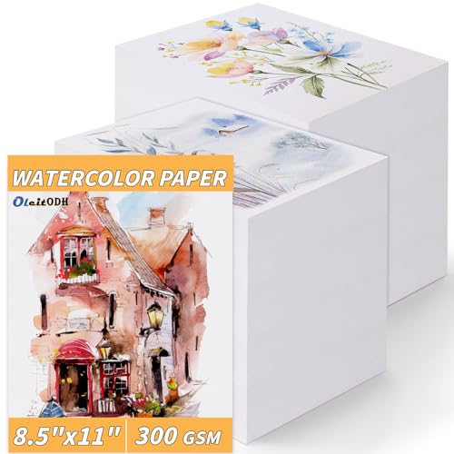 150 Sheets 100% Cotton Watercolor Paper Bulk (150 Count)