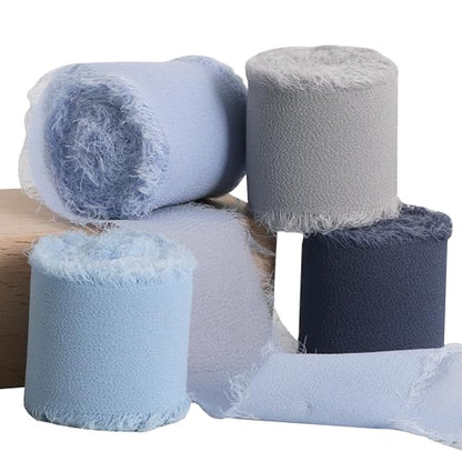 4 Rolls Silk Chiffon Ribbon (264 Foot)
