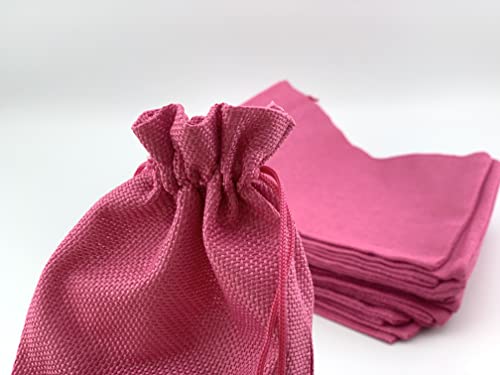 Pack of 25 Burlap Gift Bags with Drawstring Linen Jewelry Pouches Wedding Hessian Jute Bags for Birthday and Treat Pouches Party Wedding Favors Gift