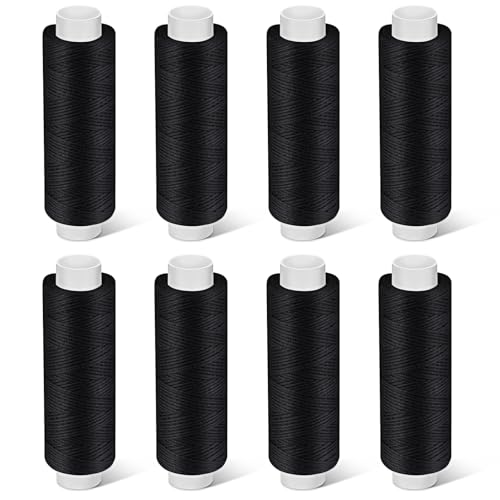 8 Rolls Black Thread for Sewing 200 Yards Each Roll Sewing Thread (8 Count)