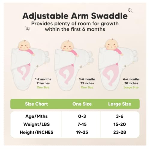 3pk Organic Swaddles for Newborns Girls